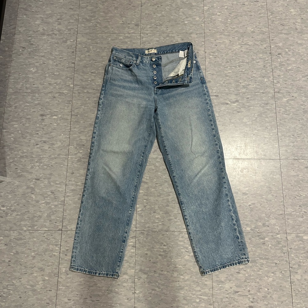 Madewell Light Wash Low Slung Baggy Jeans